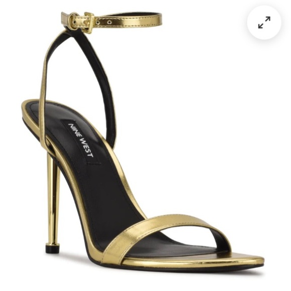 Nine West Reina Gold Strappy High Heel Sandals women’s size 7.5-NWT - Picture 2 of 6